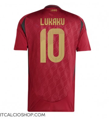 Belgio Romelu Lukaku #10 Prima Maglia Europei 2024 Manica Corta